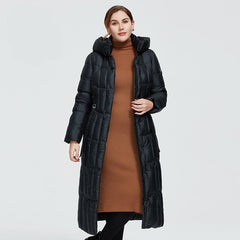 Plaid Thick Women's Long Warm Parka Coat