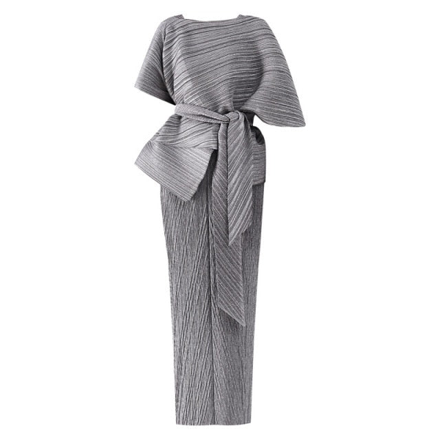 Sling Pleated Women's Two Piece Dress