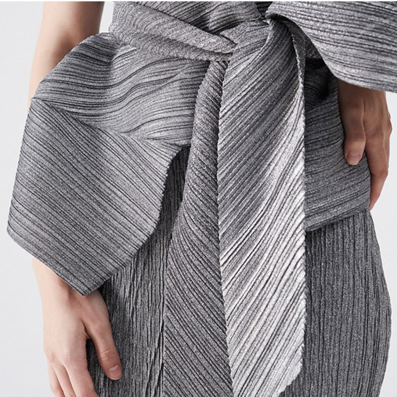 Sling Pleated Women's Two Piece Dress