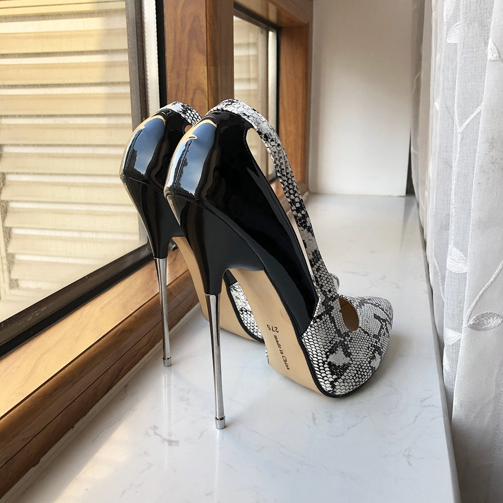 Pointed Toe Women Extremely Metal High Heels