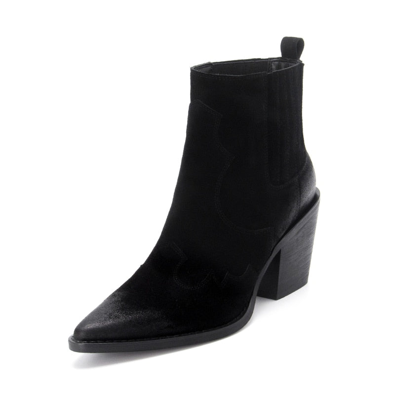 Pointed Toe Women's Mid Heel Boots