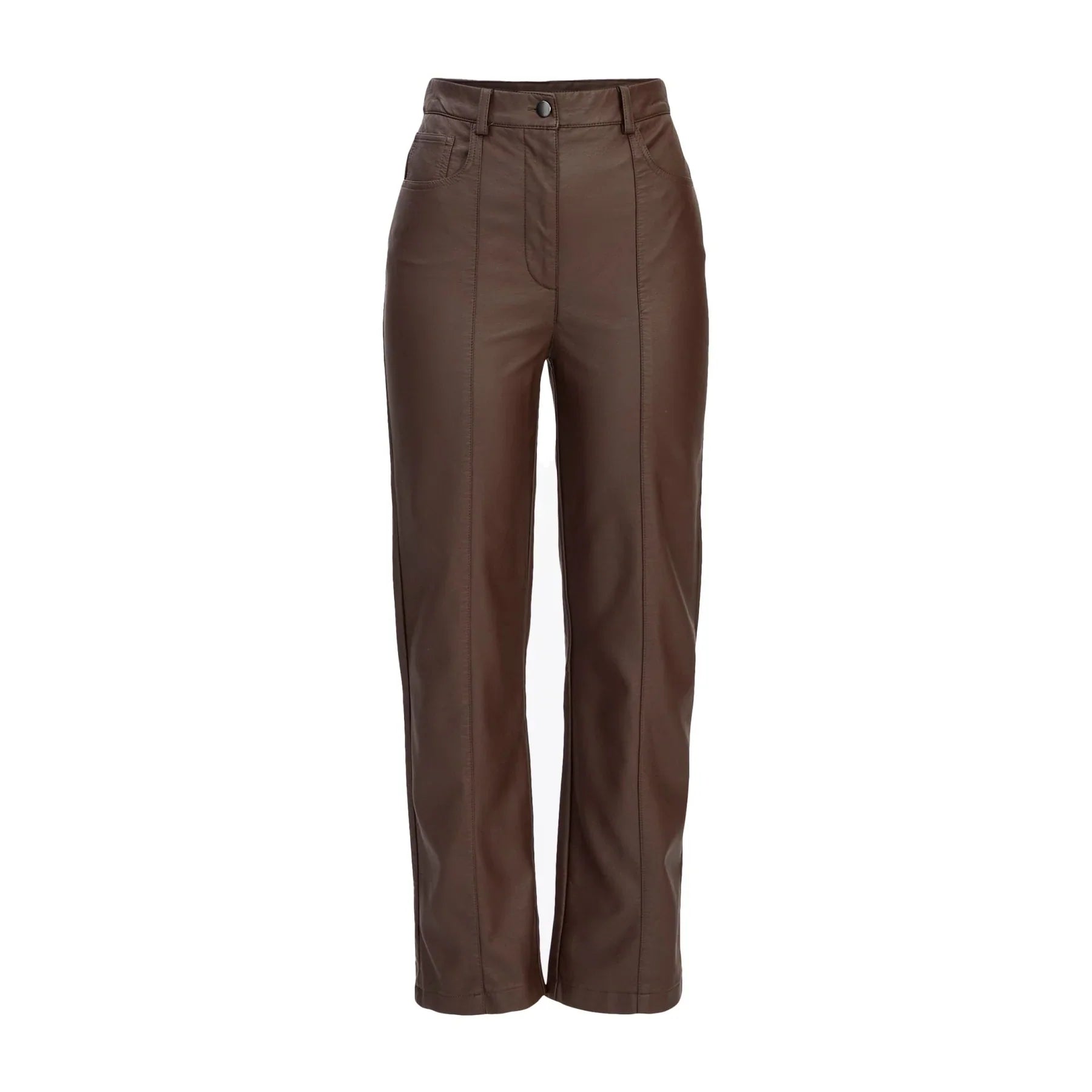 Real Brown Leather Women's Trouser