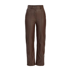 Real Brown Leather Women's Trouser
