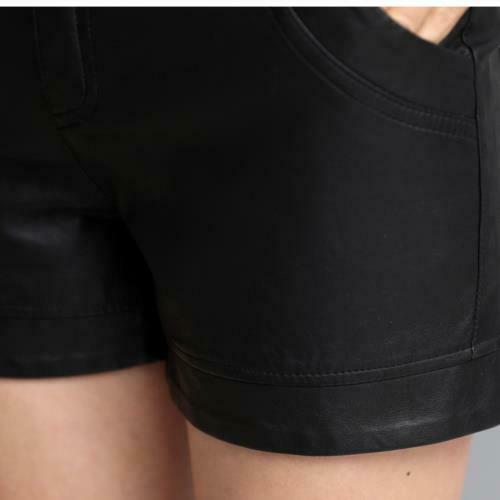 Real Lambskin Leather Pockets Mini Pants