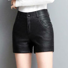 Real Lambskin Leather Pockets Mini Pants