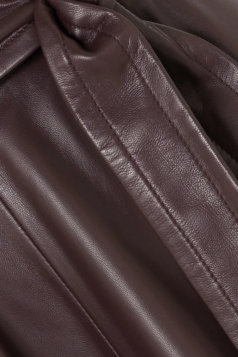Real Plus Size Women's Genuine Lambskin Leather Skirt