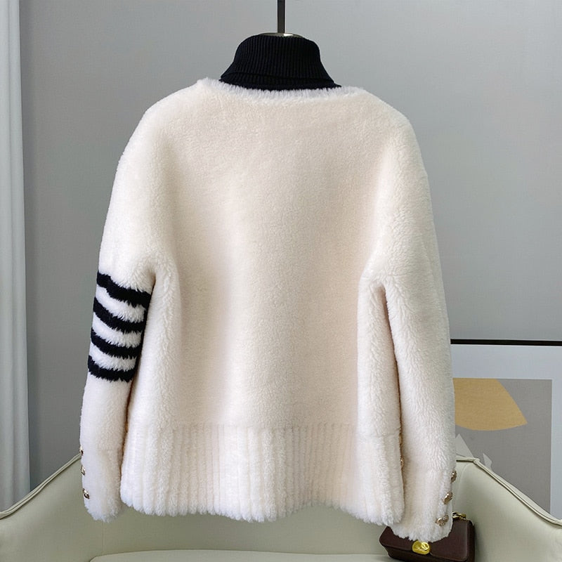 Real Wool Women's Fur Coat