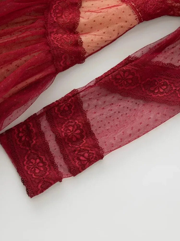 Ruffles O-Neck Women's Cocktail & Party Dress