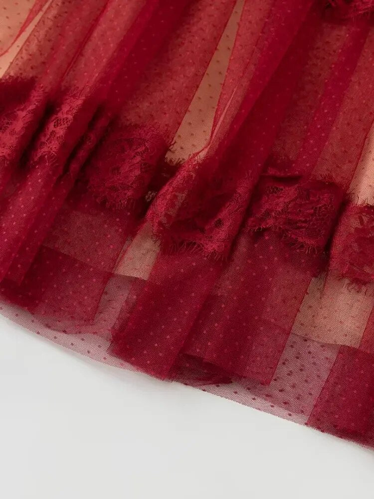 Ruffles O-Neck Women's Cocktail & Party Dress