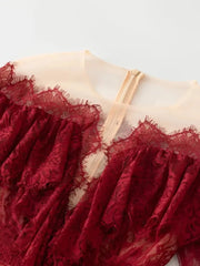 Ruffles O-Neck Women's Cocktail & Party Dress