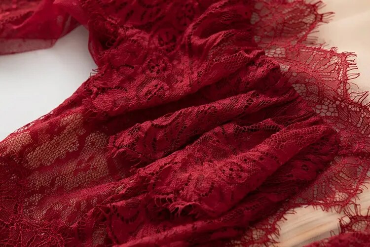 Ruffles O-Neck Women's Cocktail & Party Dress