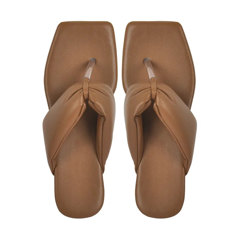 Brown Thong Flip Flops Slippers