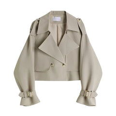 Trendy Double Breasted Tooling Coat