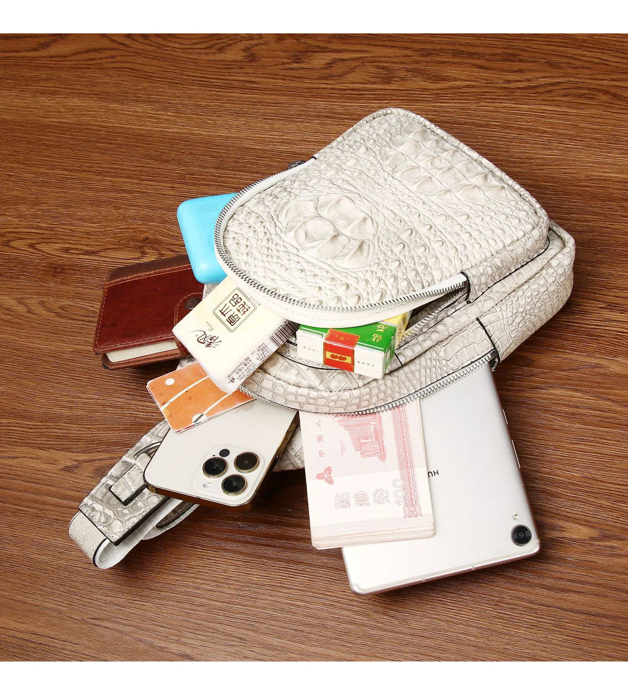 Keep You Accompanied Genuine Leather Crossbody Bag
