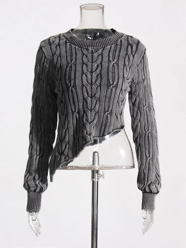 Signature Knit Asymmetrical Sweater