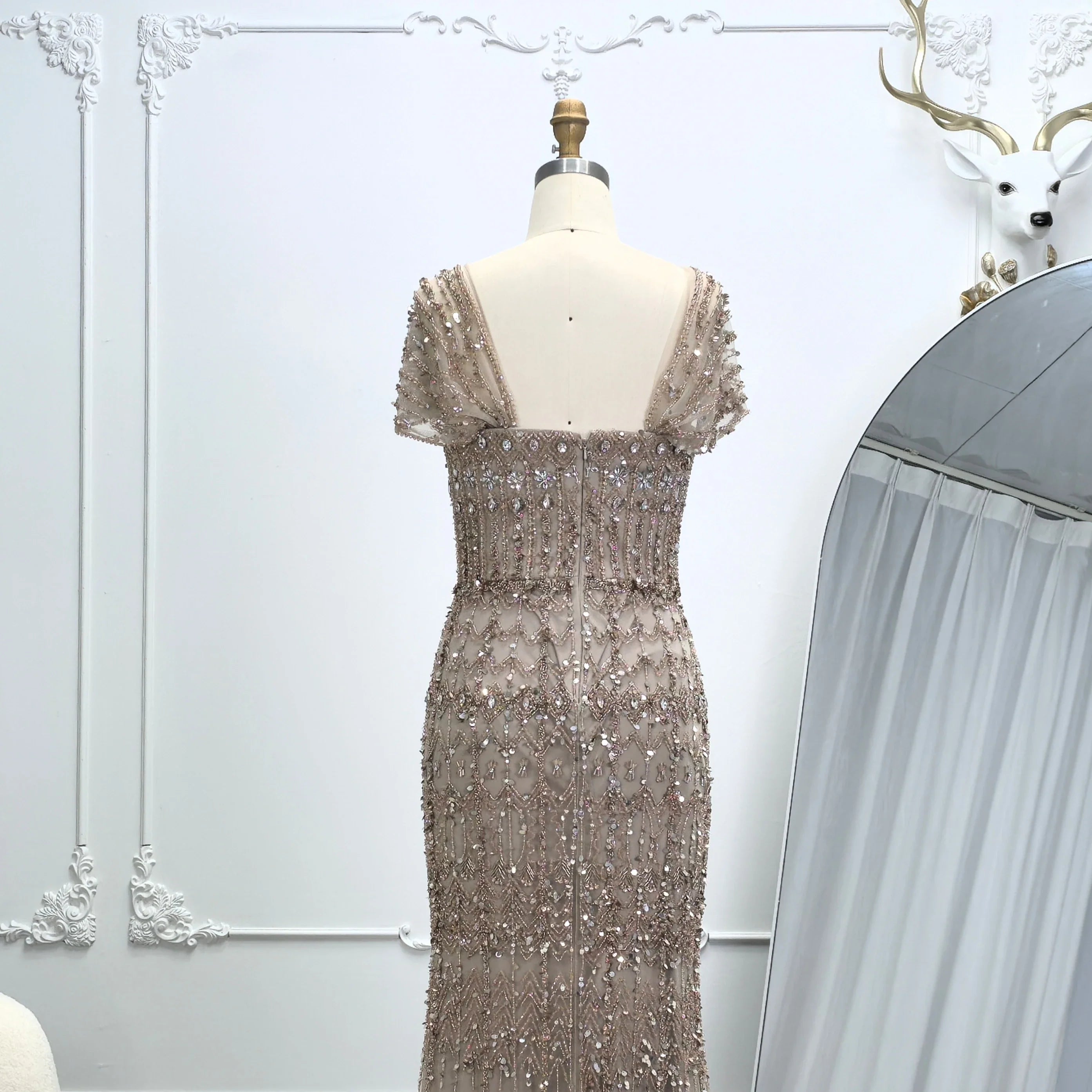 Elegant Arabic Style Evening Gown