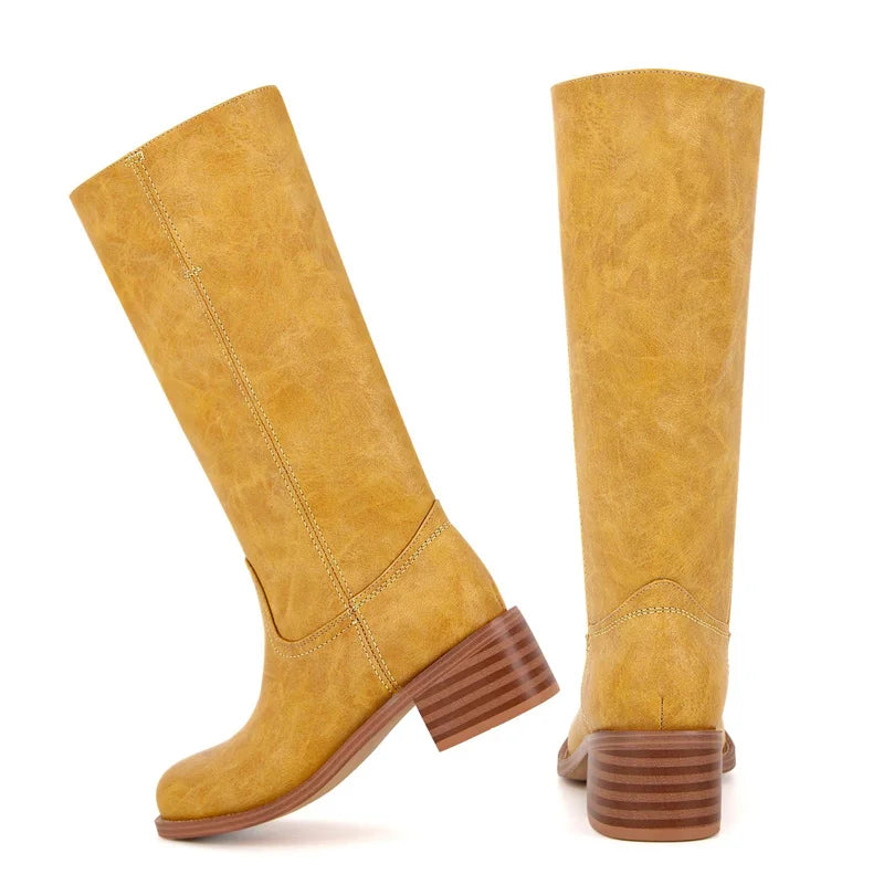 Fashion Pull-On Wide Calf Boots