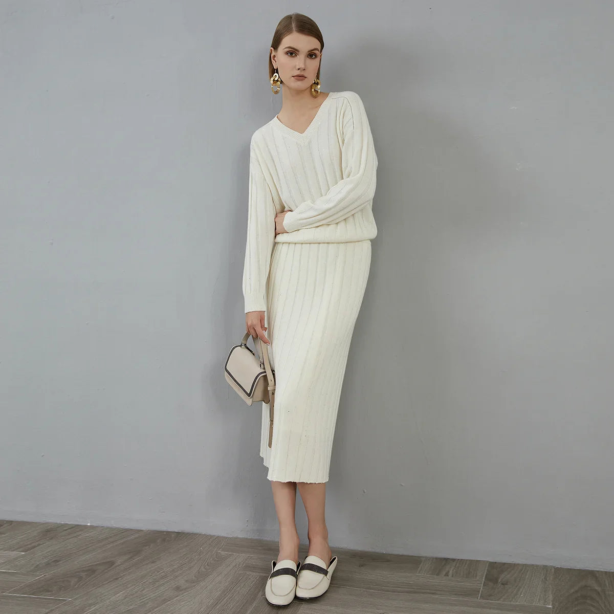 Luxury Cashmere Knitted Pullover Sweater