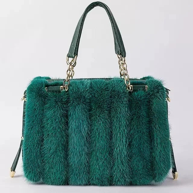 Luxury Real Fur Handbag