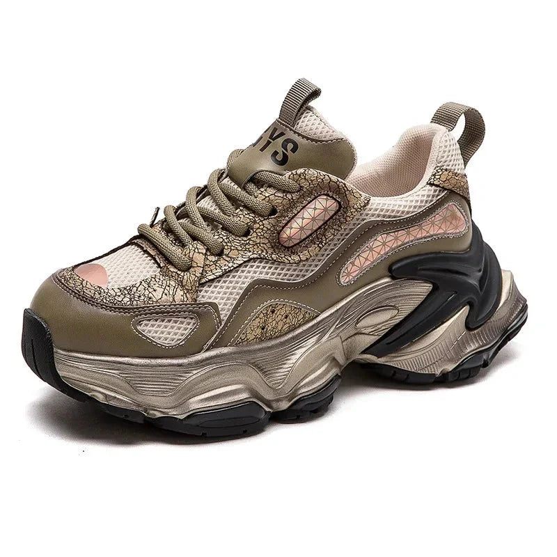 Air Mesh Flat Chunky Sneakers