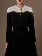 Elegant Tweed 2 Piece Sling Dress