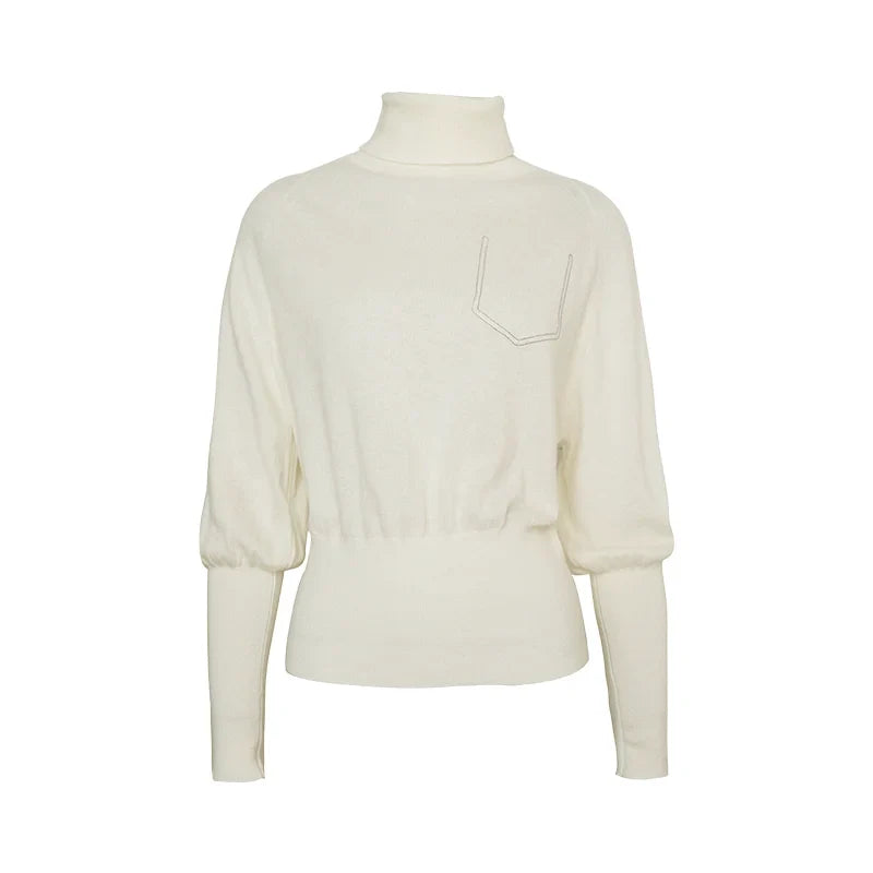 Mock Pocket Turtleneck Sweater