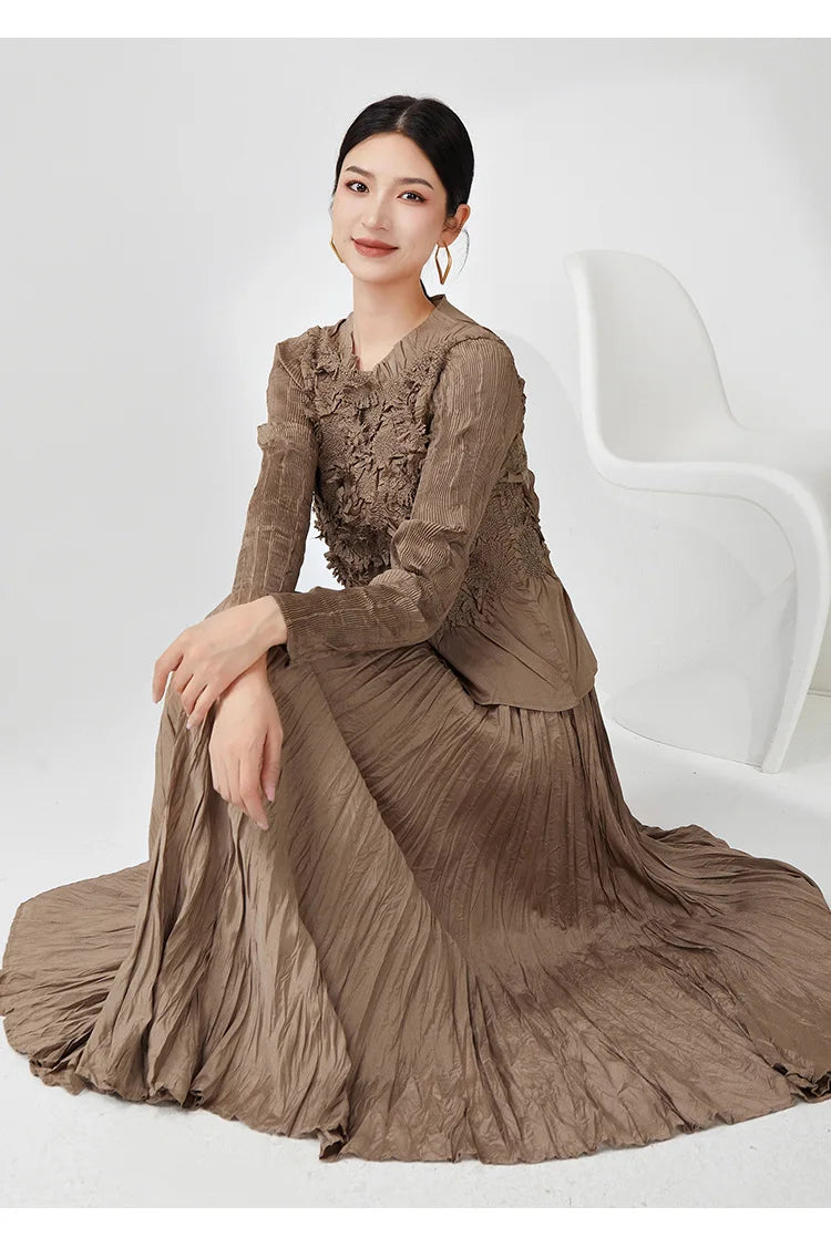 A-Line Pleated Formal Dress