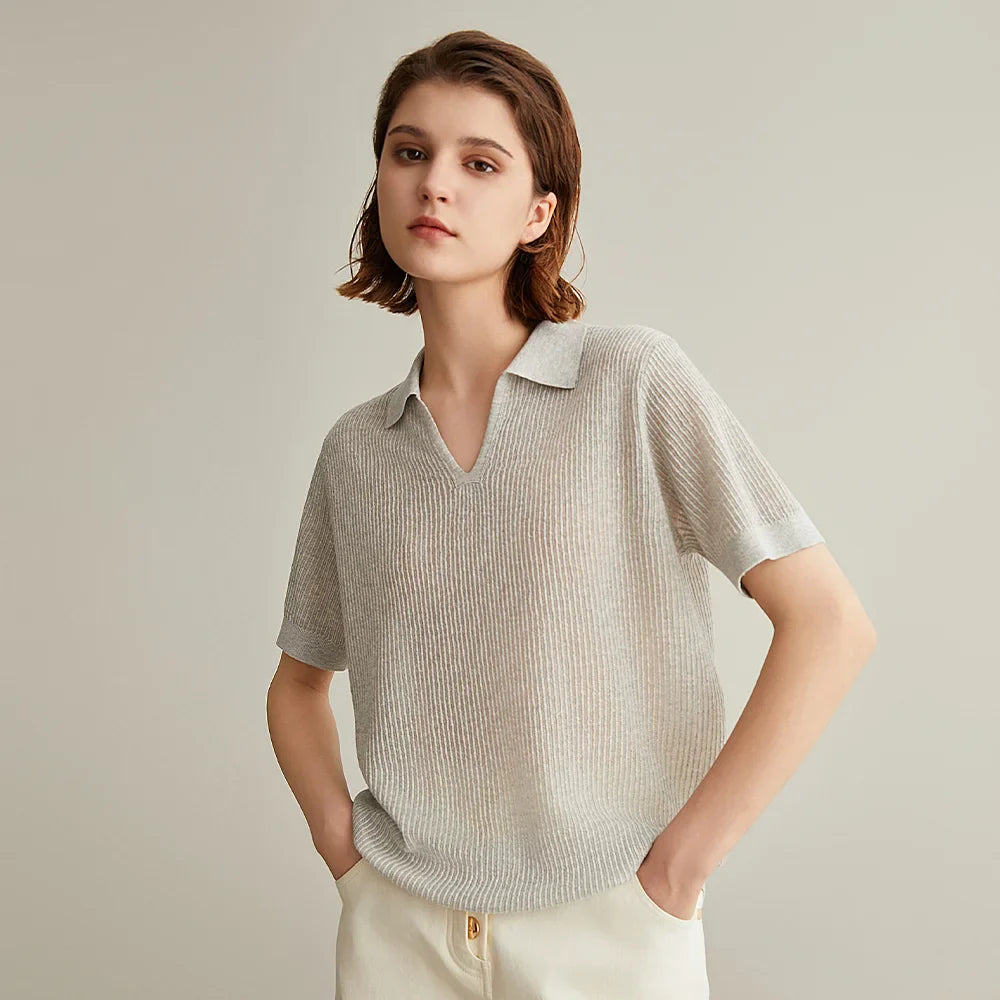 Linen Silk Pullover Sweater