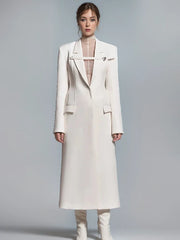 Sophisticated Notched Collar Trench Coat