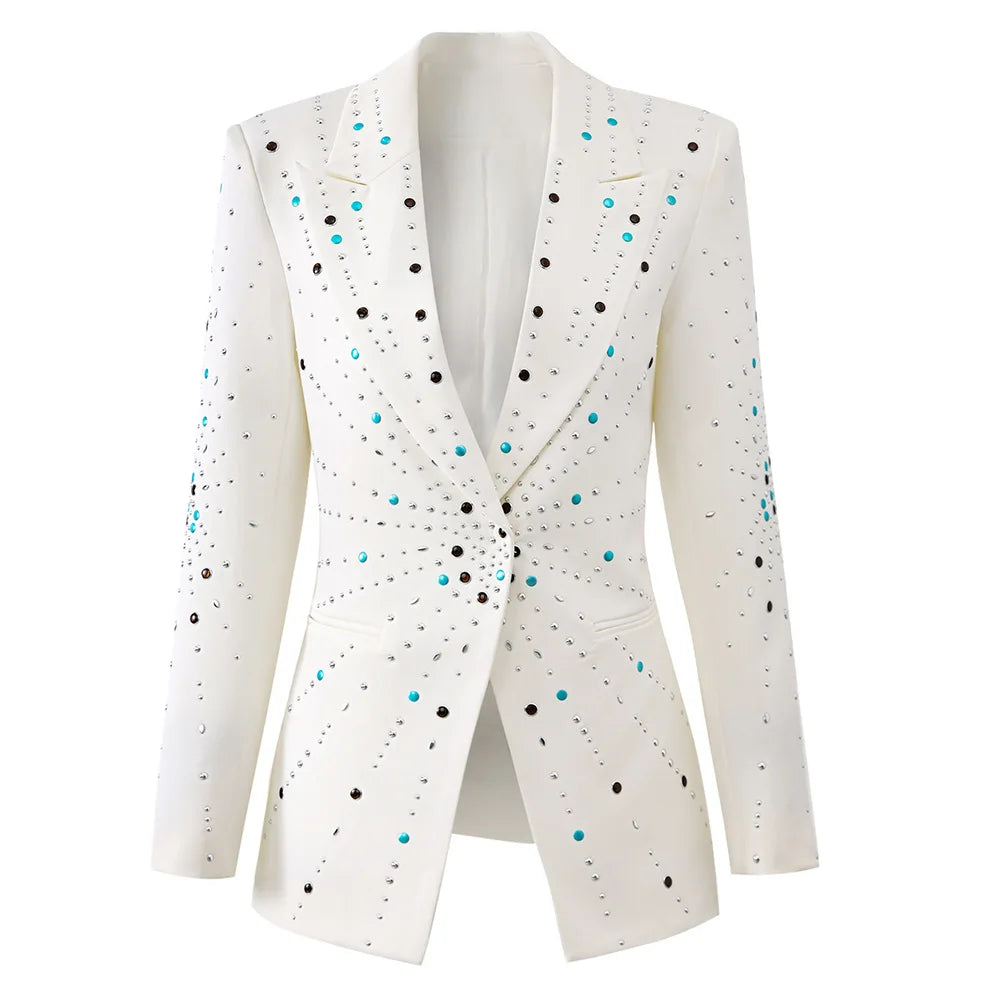 Hot Drilling Single Button Blazer