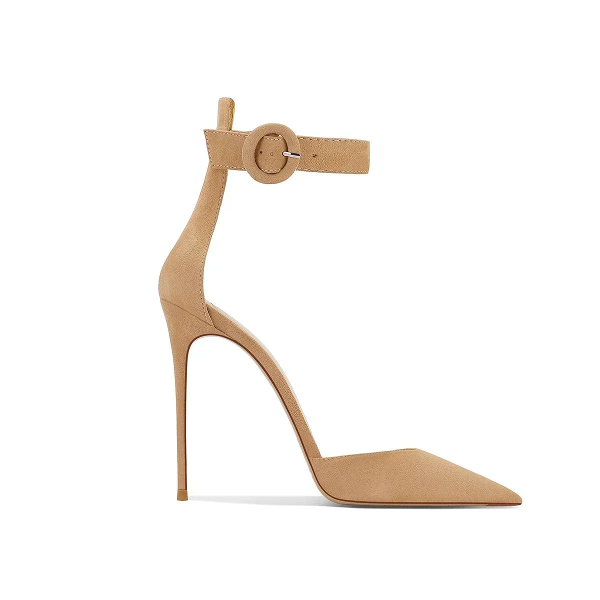 Trendy One-Word Strap High Heels