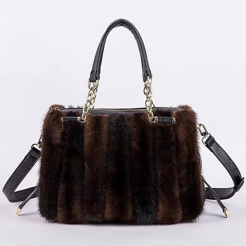 Luxury Real Fur Handbag