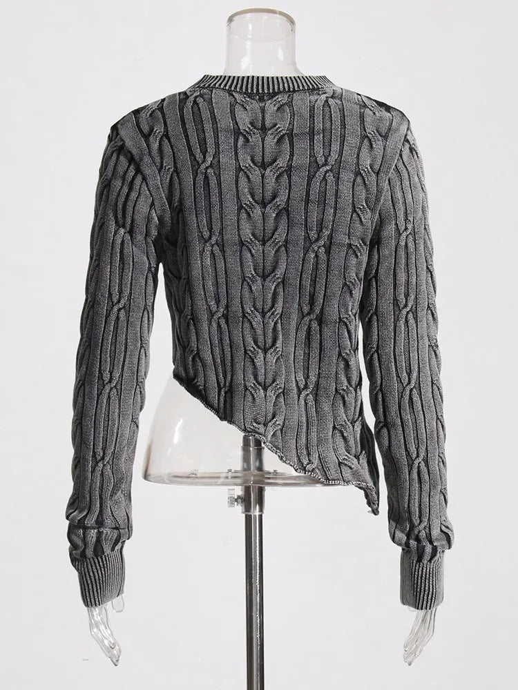 Signature Knit Asymmetrical Sweater