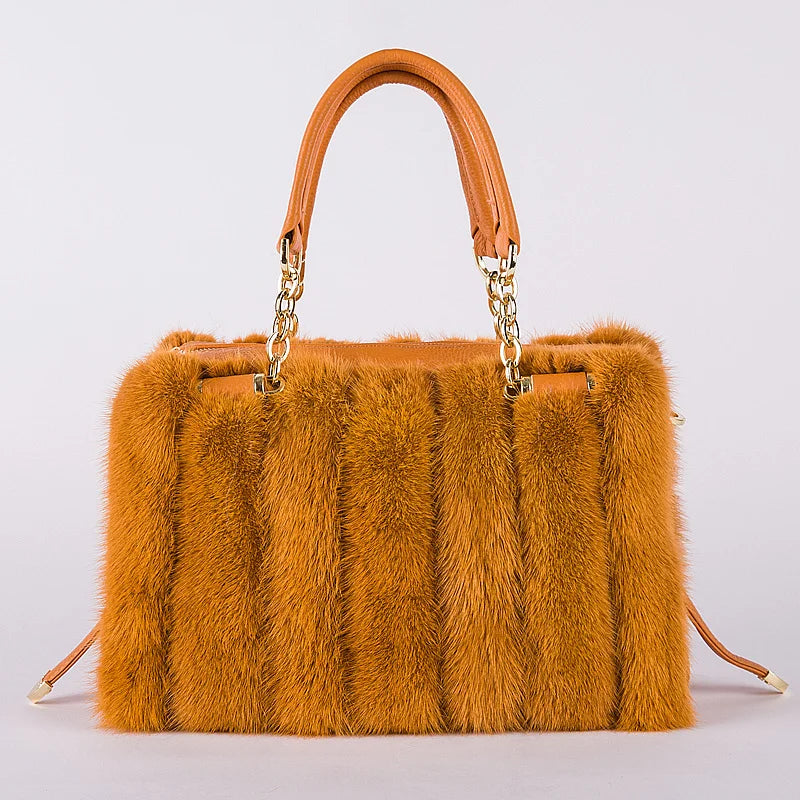 Luxury Real Fur Handbag