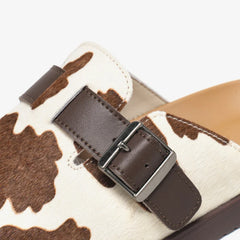Elegant Cow Pattern Casual Slippers