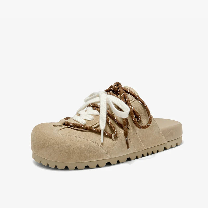 Beautiful Cross Tied Leather Slippers