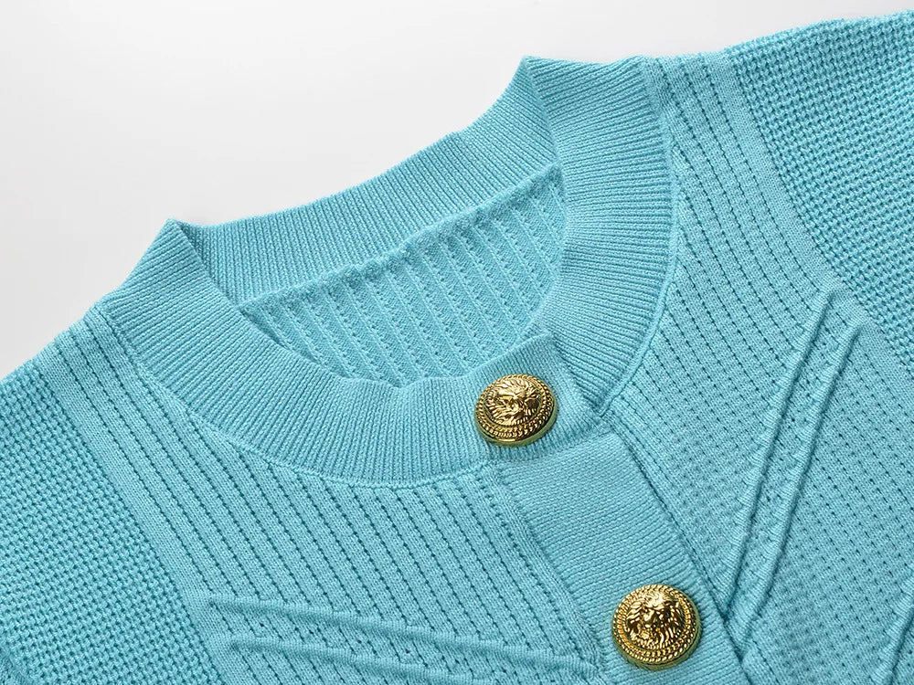 Elegant Knitted Matching Suit
