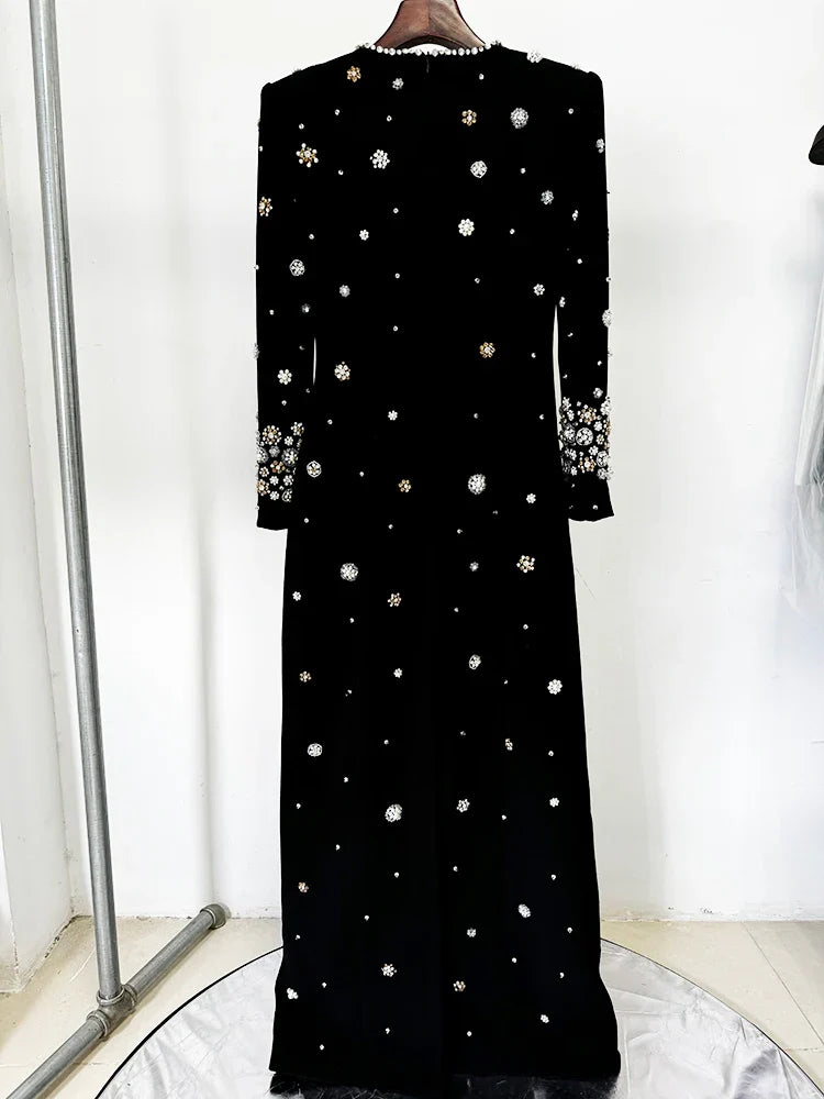 Luxurious Beaded Maxi Dress