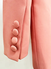 Hollow Out Embroidered Pantsuit