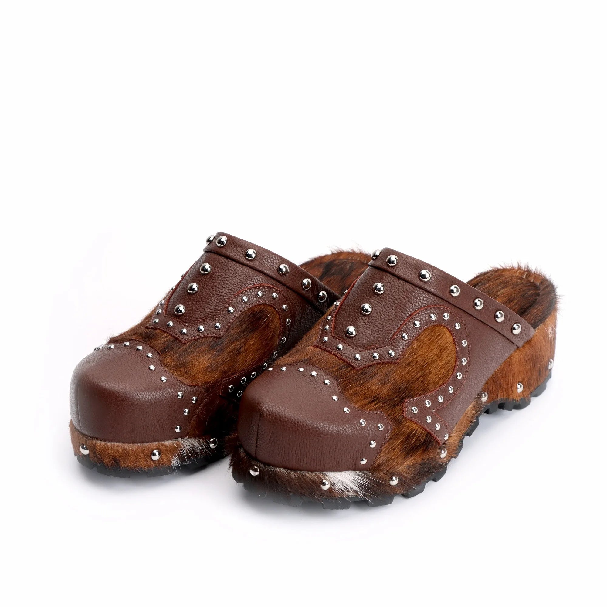 Luxury Handmade Fur Clogs Women's Slippers