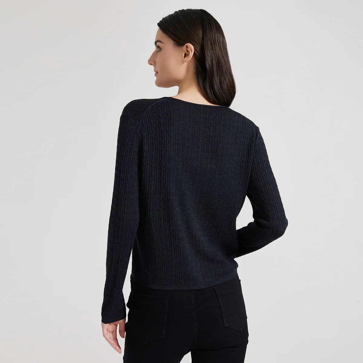 Smart Wool Blend Knitted Cardigan