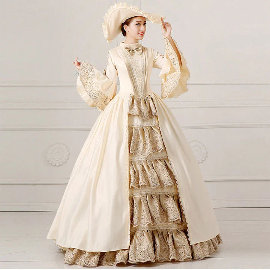 Elegant Royal Court Ball Gown Dress