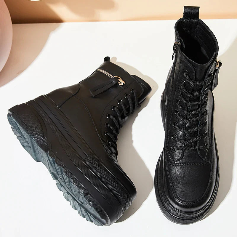 Thick Sole Short Ankle Boots