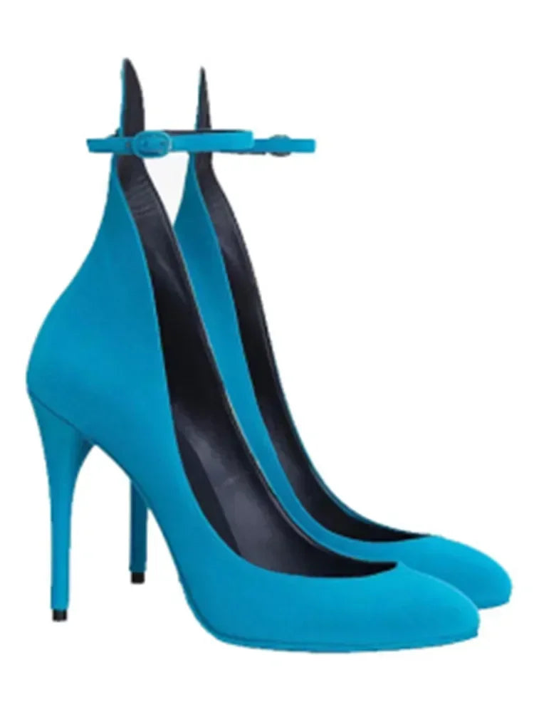 Stylish Buckle Strap High Heels