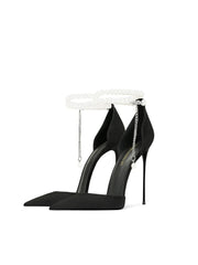 Stylish Pearl Straps High Heels