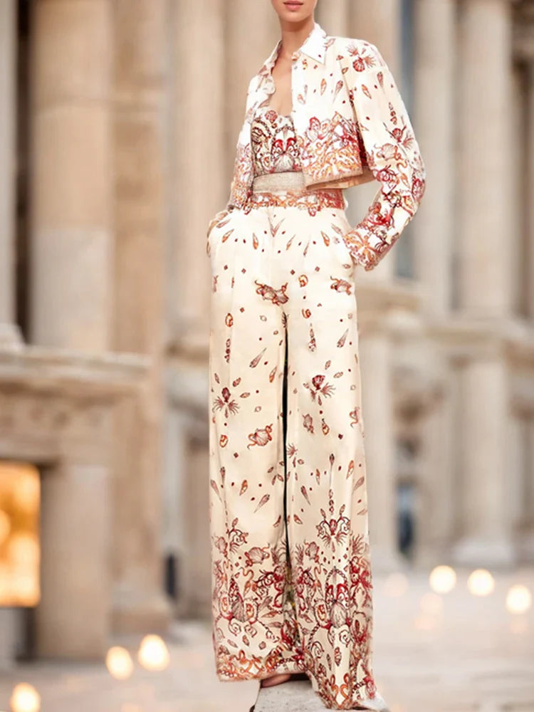 Camis Cropped 3 Piece Pantsuit