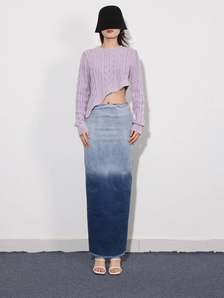 Signature Knit Asymmetrical Sweater