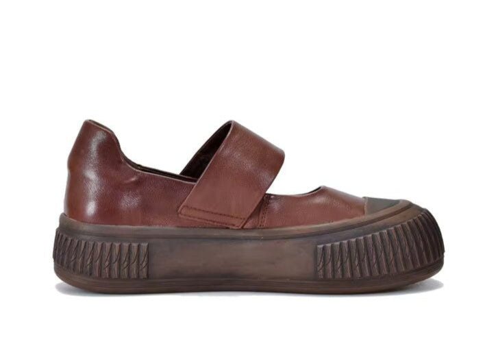 Mary Jane Wedge Flats Shoes