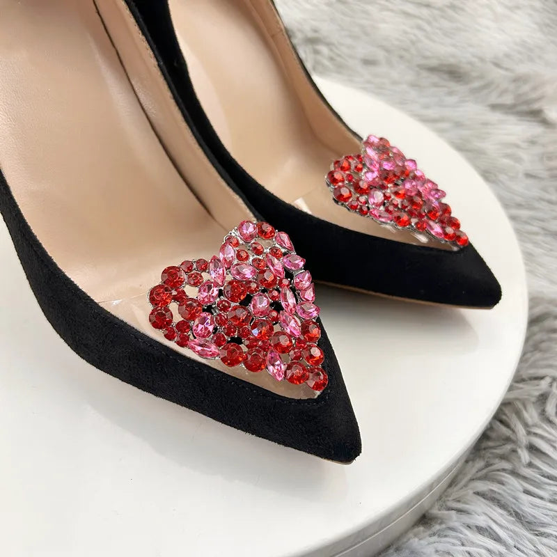 Diamond Buckle High Heels