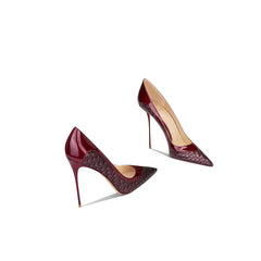 Stylish Leather Pointed Stiletto Pumps